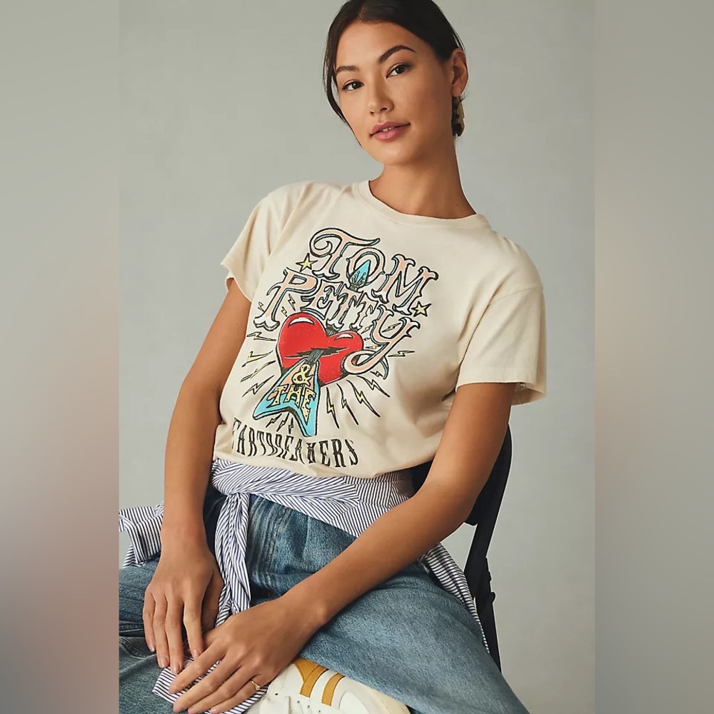 Anthropologie Letluv Tom Petty Graphic Tee